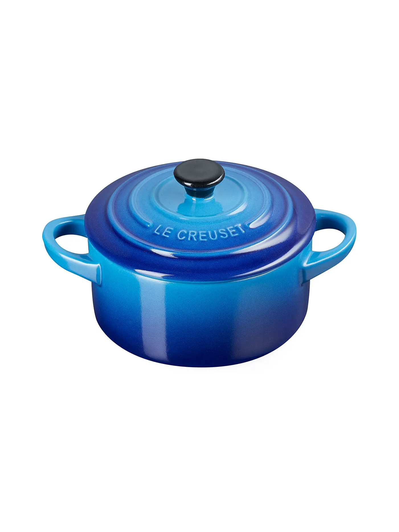 LE CREUSET | Mini-Cocotte "Poterie" 10cm  0,2L Meringue | blau